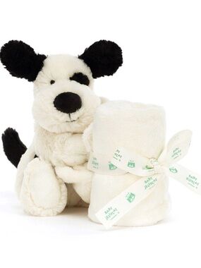 Jellycat Bashful Black & Cream Puppy Soother